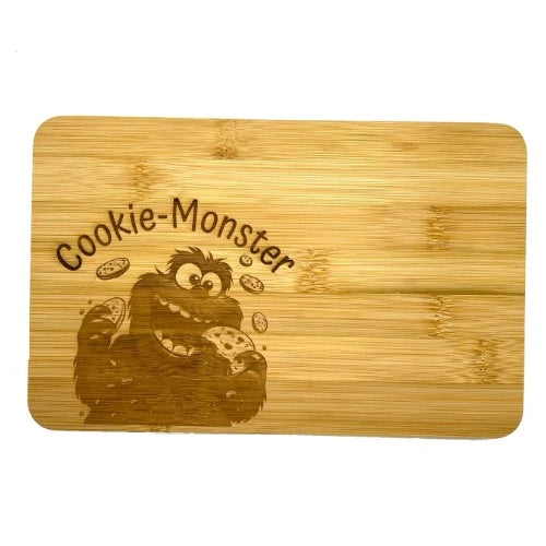 Frühstücksbrettchen mit Lasergravur "Cookie-Monster"