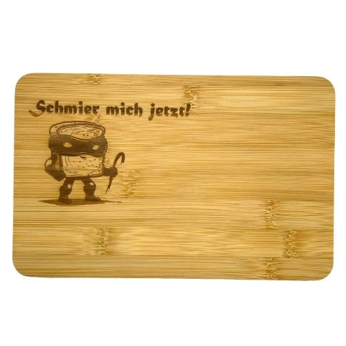 Frühstücksbrettchen mit Lasergravur "Schmier mich jetzt"